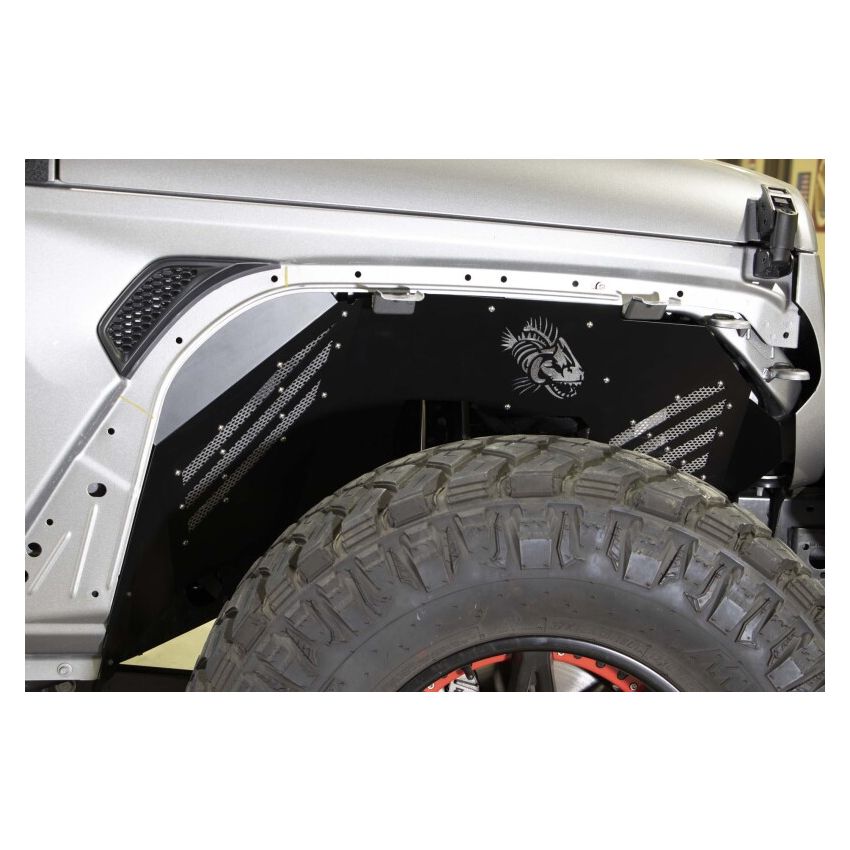 Fishbone Offroad 2018+ Jeep Wrangler/Gladiator - Black Powdercoat Front Inner Fenders