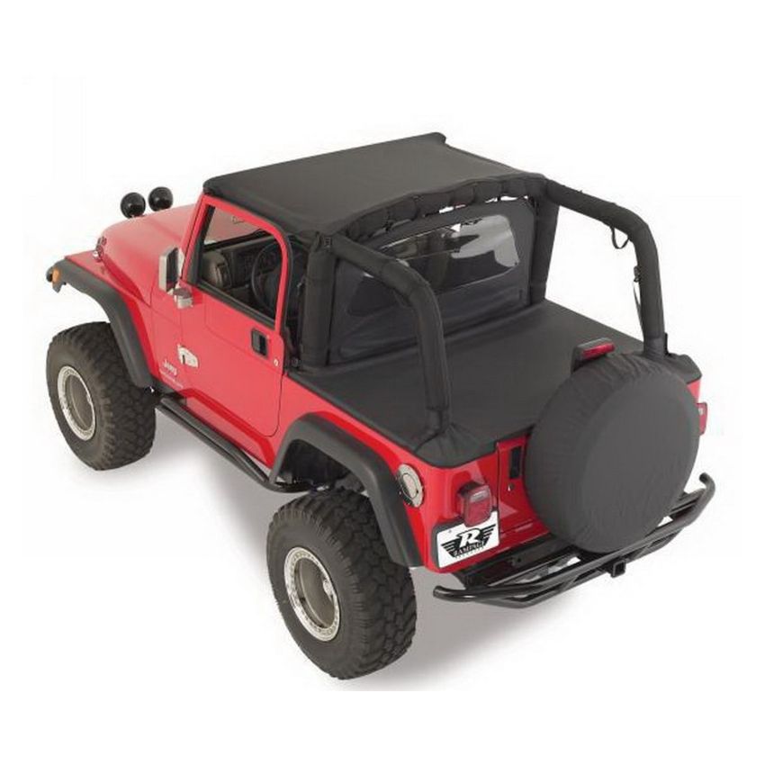 Rampage 1992-1995 Jeep Wrangler(YJ) Tonneau Cover - Black Denim