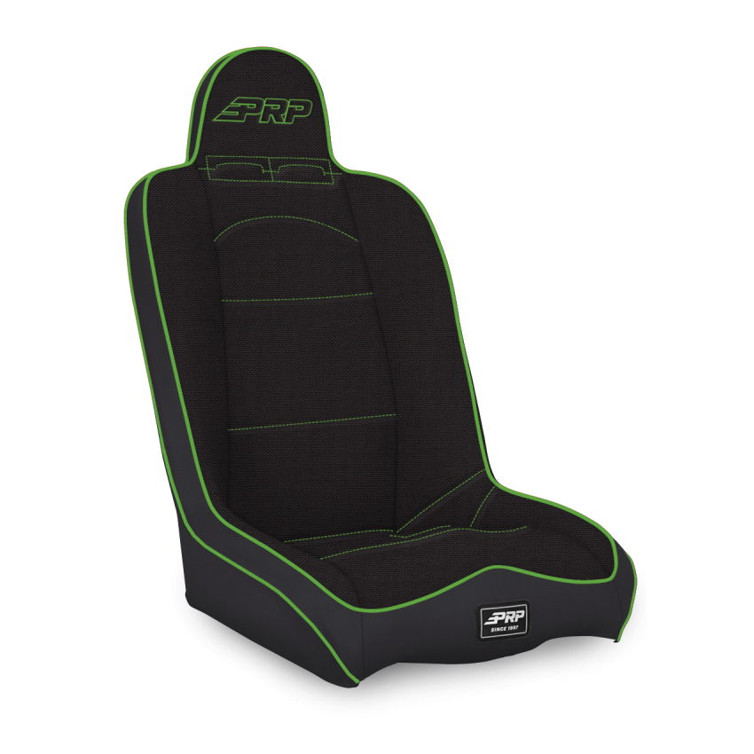 PRP Seats A140110-50-W PRP Daily Driver High Back Suspension Seat- Black/Green Tweed