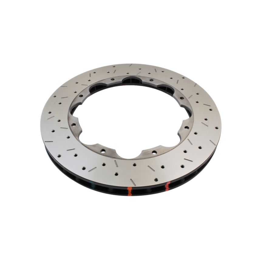 DBA 5000 Series Drilled and Dimpled Rear Replacement Rotor 09-16 Nissan R35 GTR with Alcon Brake Kit