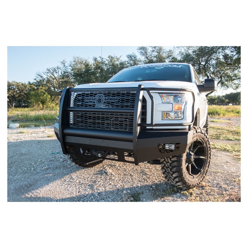 Road Armor 615VF6B 15-17 Ford F-150 Vaquero Front Bumper Full Guard - Tex Blk