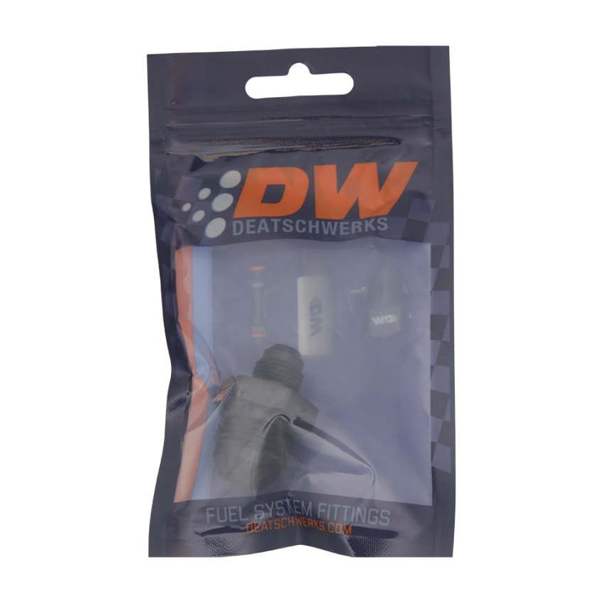 DeatschWerks 10AN Male Flare to 6AN Male Flare Reducer Straight - Anodized Matte Black