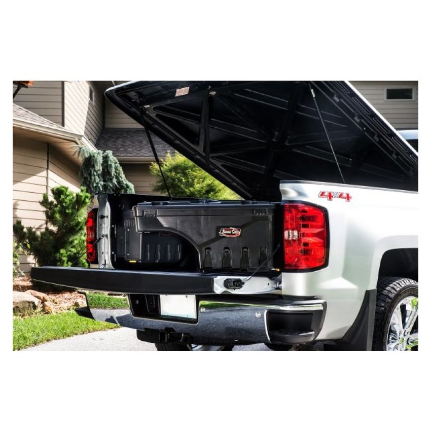 UnderCover 2022 Nissan Frontier Ext/Crew All Beds Passenger Side Swing Case - Black Smooth