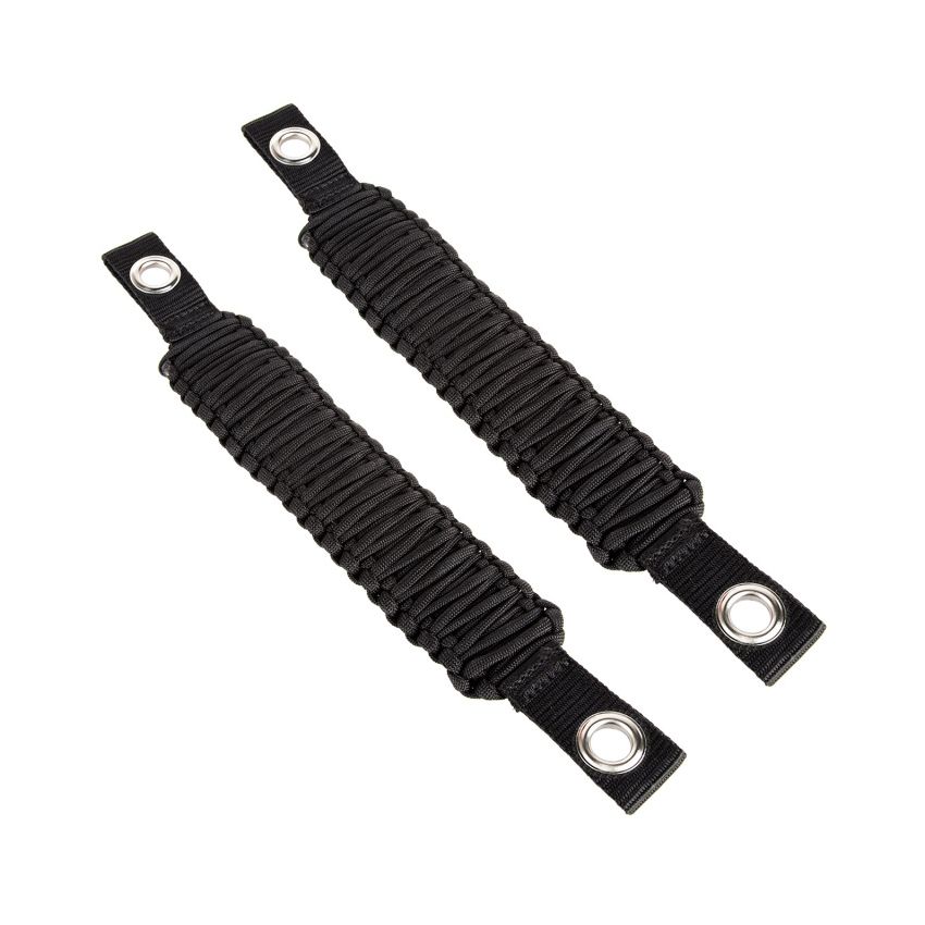 Rugged Ridge Paracord A-Pillar/Seat Mnt Hdle Black 07-18 Jeep Wrangler JK