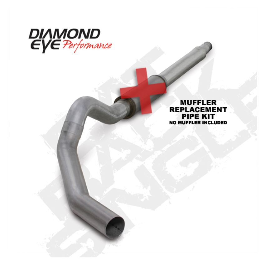 Diamond Eye Performance K5344A-RP Diamond Eye KIT 5in CB MFLR RPLCMENT PIPE SGL AL: 03-07 FORD 6.0L F250/F350