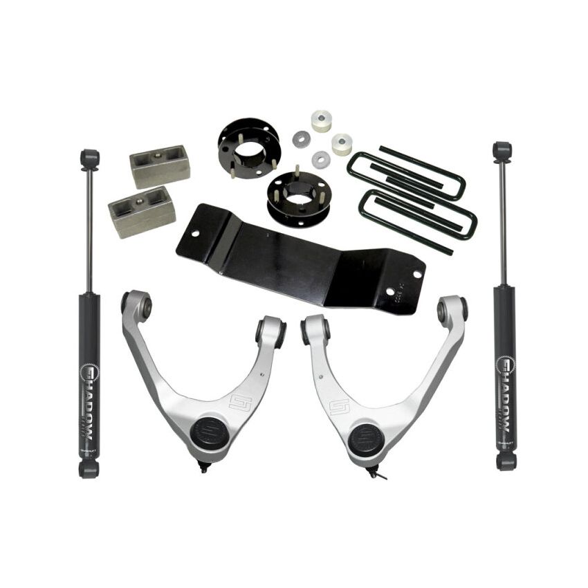 Superlift 3700 07-16 Chevy Silv 1500 4WD 3.5in Lift Kit w/ Cast Steel Control Arms & Rear Shocks