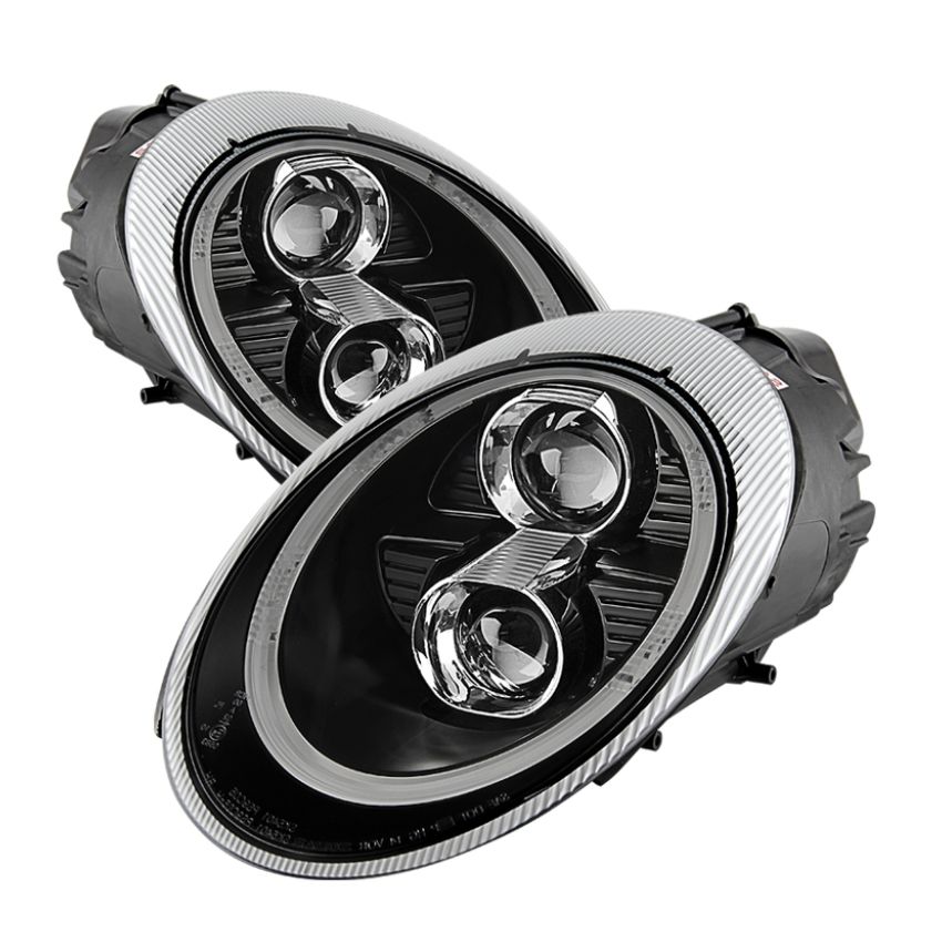 SPYDER 5080103 Projector Headlights - DRL LED - Black
