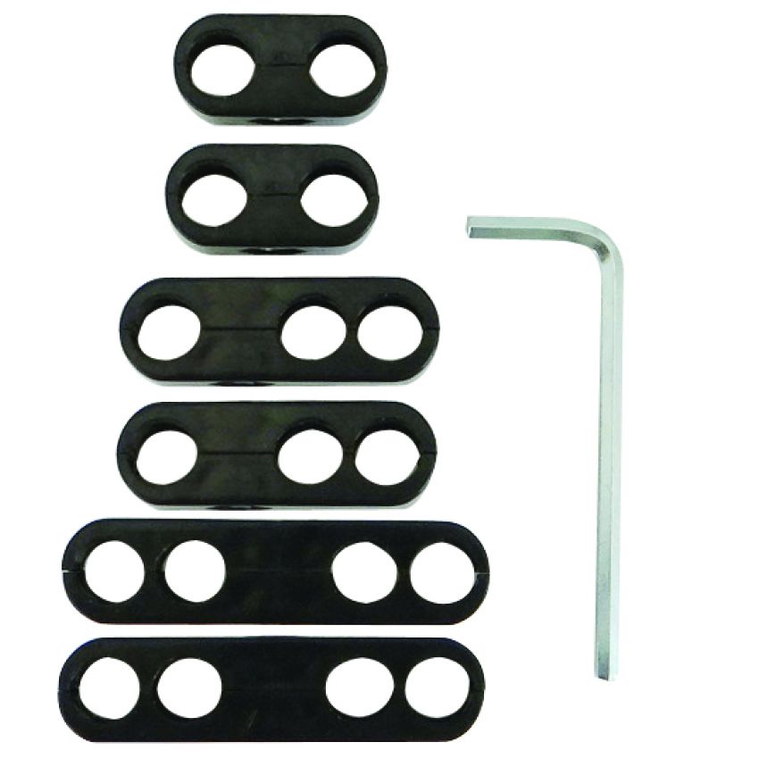 Moroso 72166 Spark Plug Wire Separator Kit w/Allen Wrench - Split Design - Black