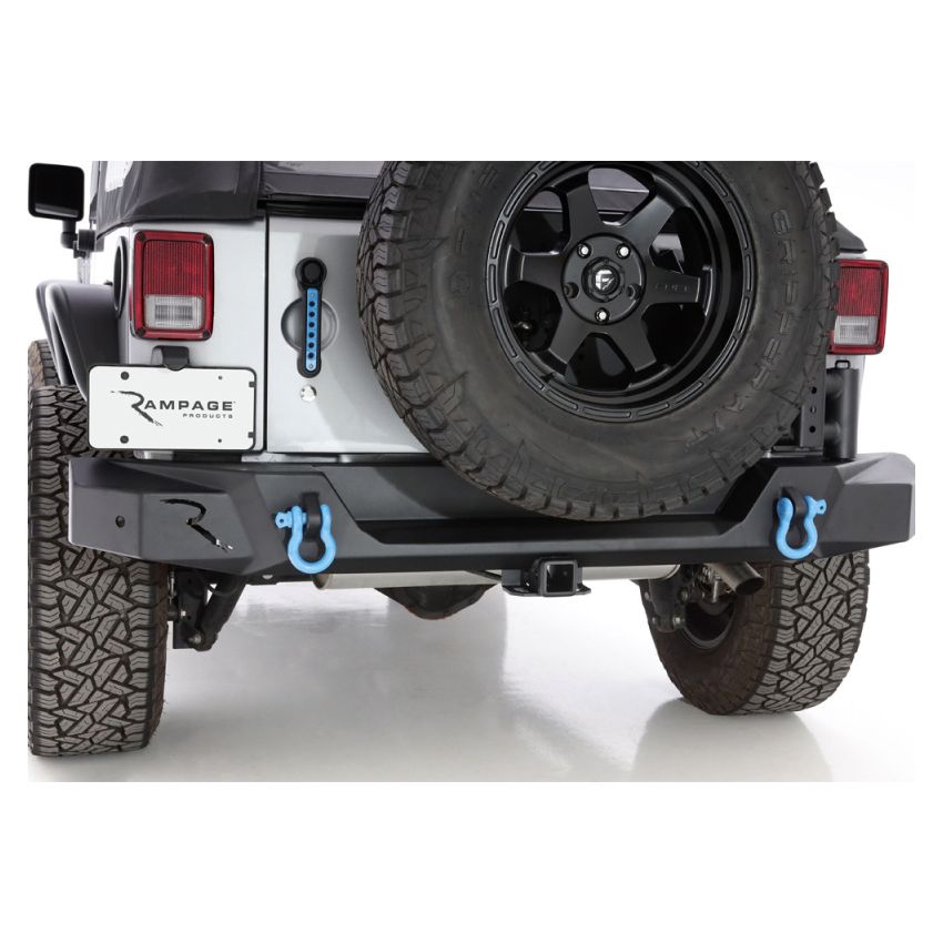 Rampage 99619 07-18 Jeep Wrangler JK (Incl. Unlimited) Trailguard Rear Bumper - Black