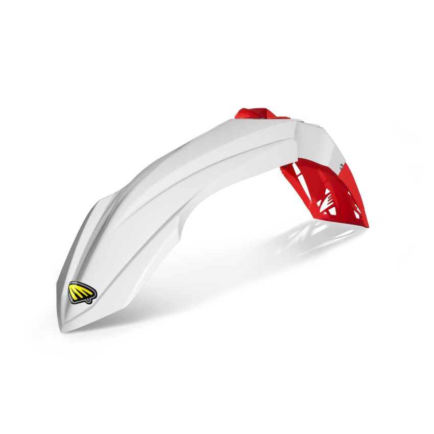 Cycra 1CYC-1461-42R 15-21 Yamaha YZ125 lite Front Fender - White w/ Red Vent