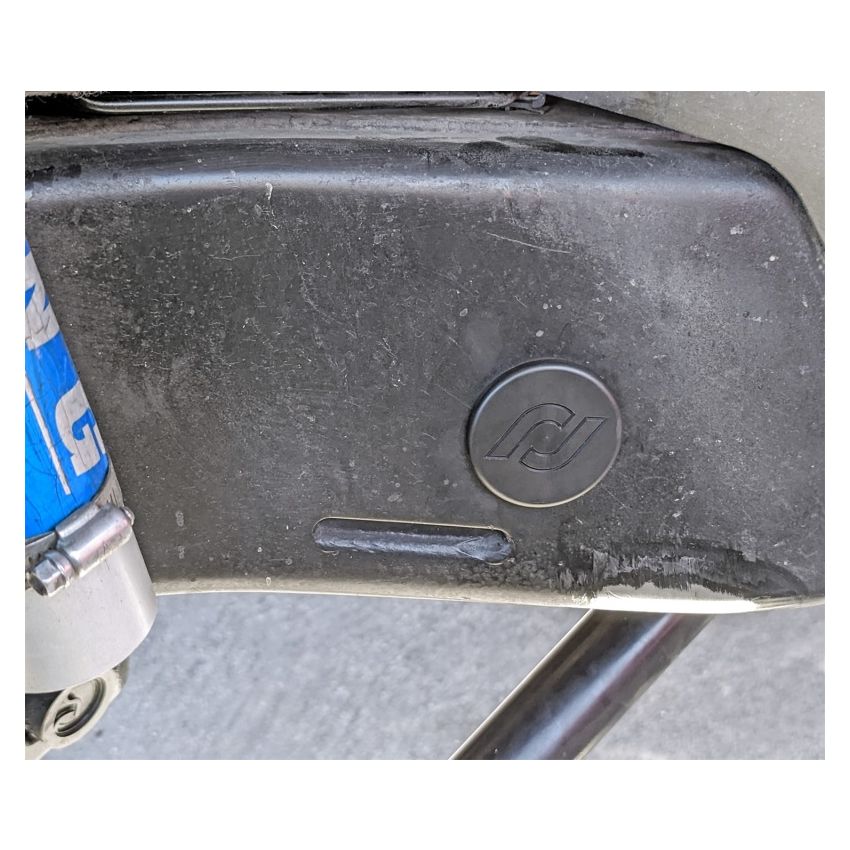 RockJock JK Frame Rail Plugs Frame Behind Front Axle Centerline CNC Machined Black Delrin