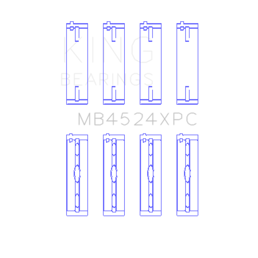 King Nissan VR38DETT (Size STD) pMaxKote Performance Main Bearing Set