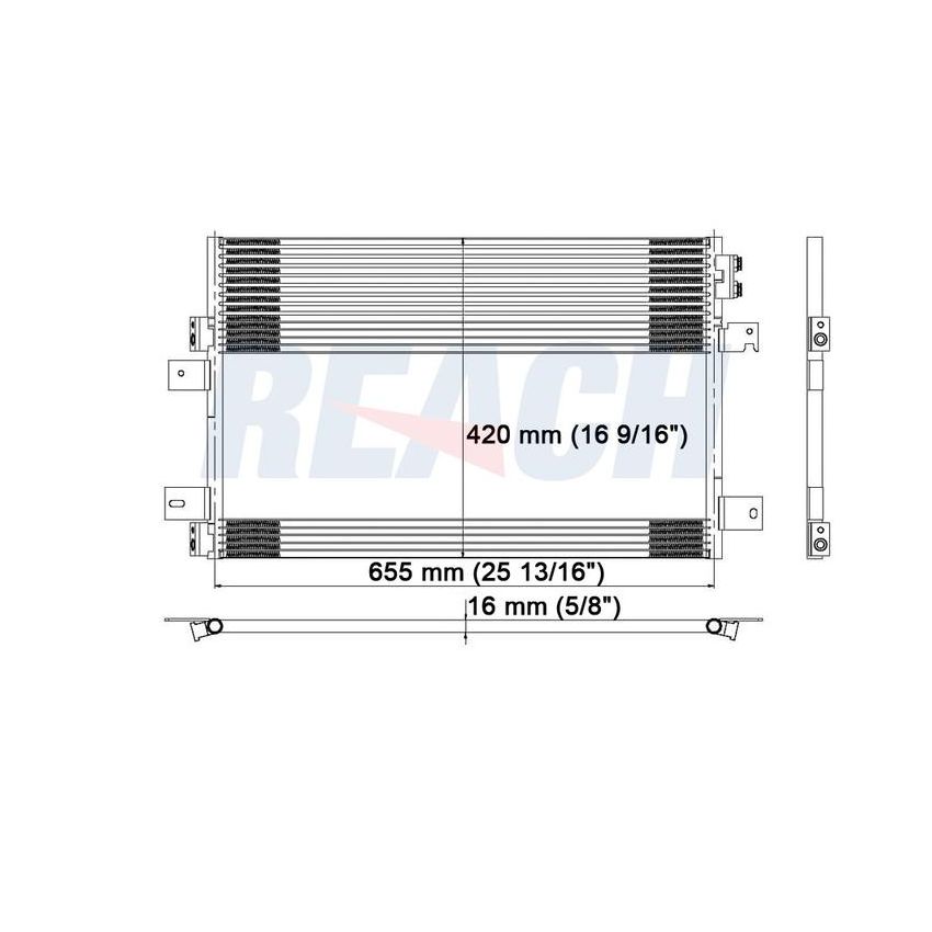 Reach International 31-3586 A/C Condenser