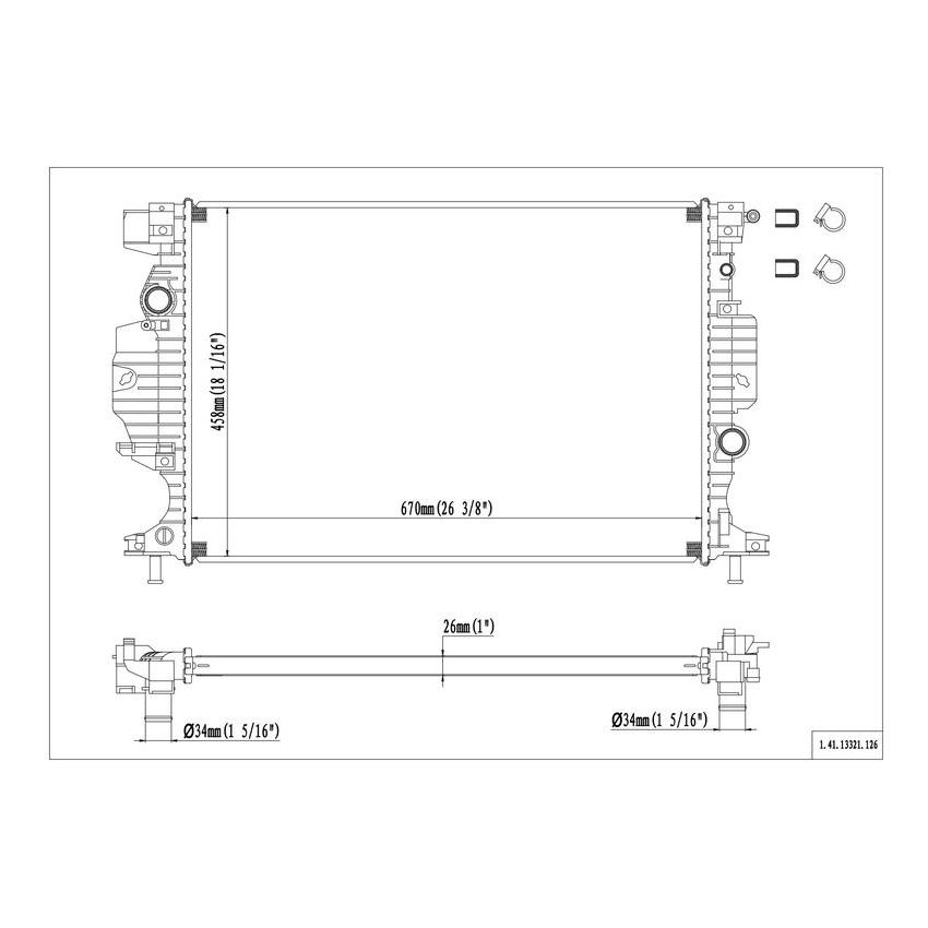 Reach International 41-13321 Radiator