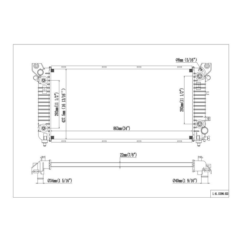 Reach International 41-13396 Radiator