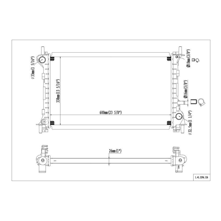 Reach International 41-2296 Radiator