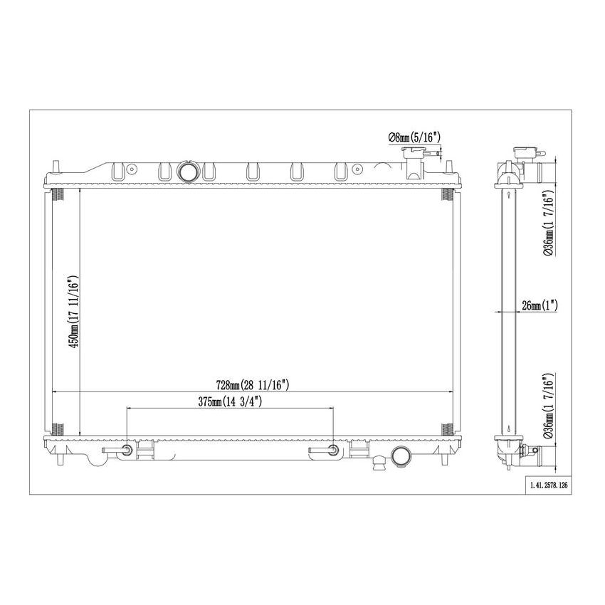 Reach International 41-2578 Radiator