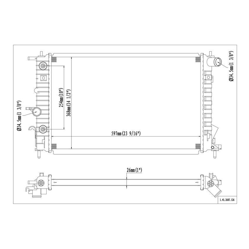 Reach International 41-2607 Radiator