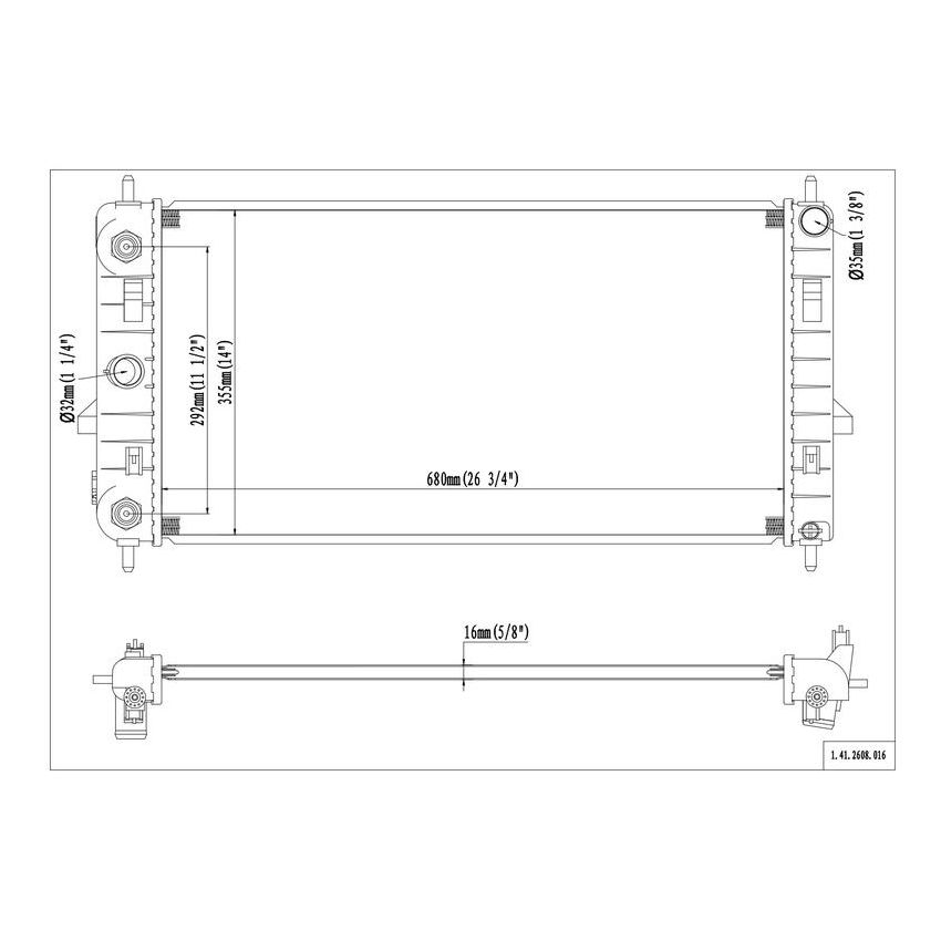 Reach International 41-2608 Radiator