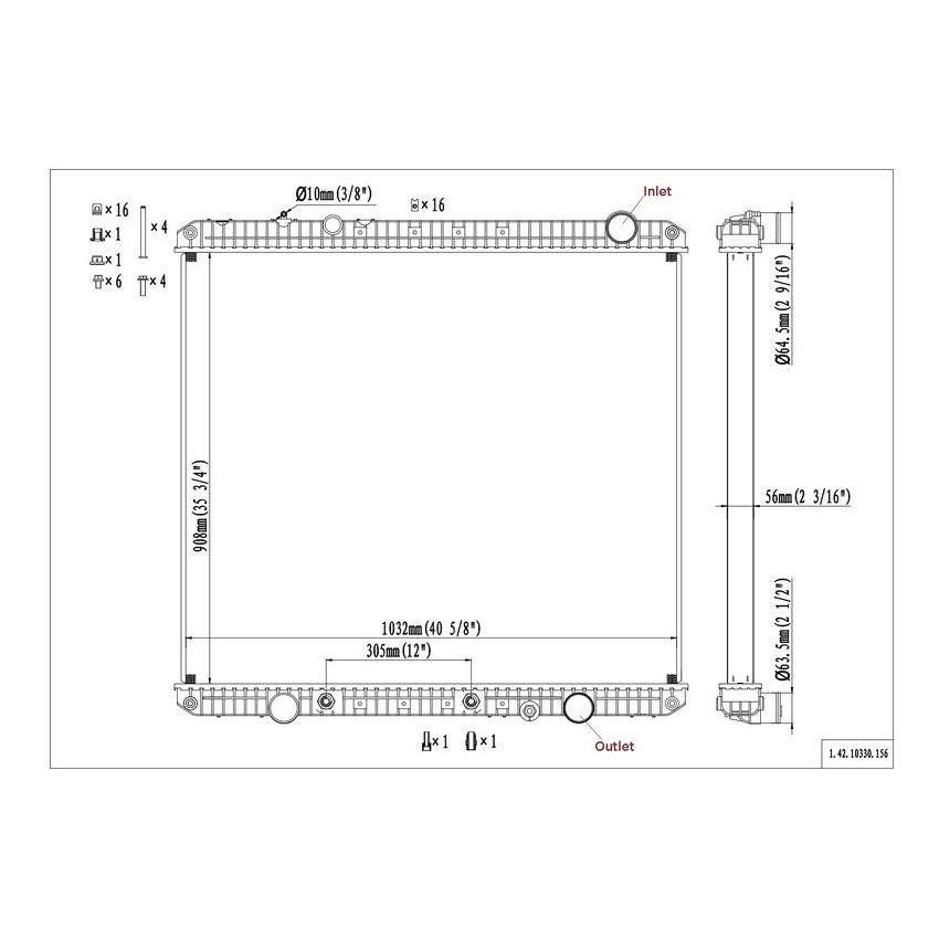 Reach International 42-10330 Radiator