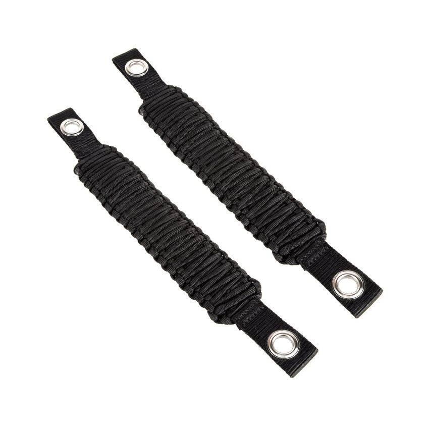 Rugged Ridge Paracord A-Pillar/Seat Mnt Hdle Black 07-18 Jeep Wrangler JK