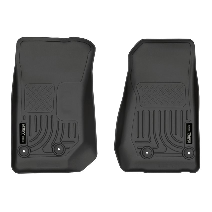 Husky Liners 14 Jeep Wrangler 2/4 Door Weatherbeater Black Front Floor Liners