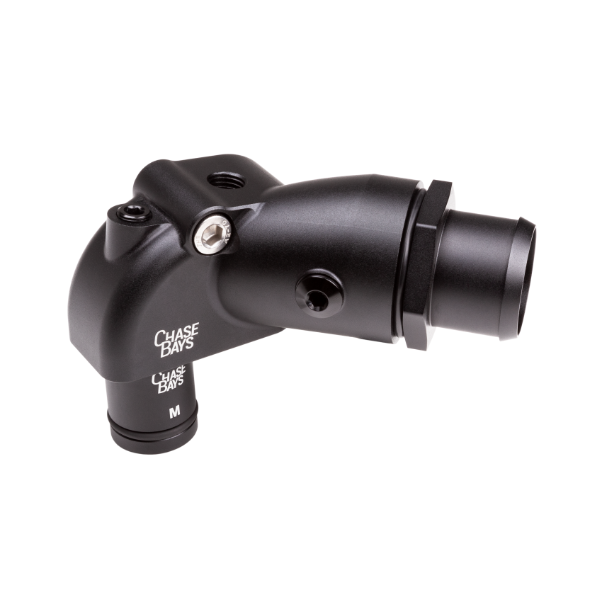 Chase Bays CB-JZ-UWN15S Toyota 1JZ-GTE 1.5in Push On Hose Compact Upper Water Neck (w/Bypass Tube)