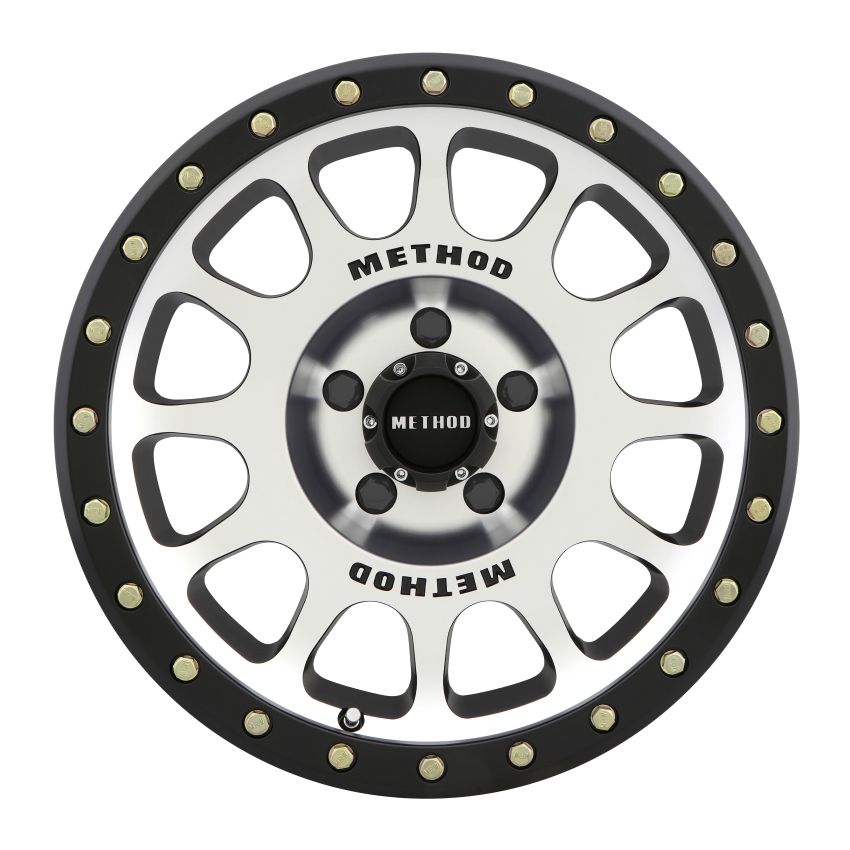 Method Wheels MR30568012300 Method MR305 NV 16x8 0mm Offset 5x4.5 83mm CB Machined/Black Street Loc Wheel