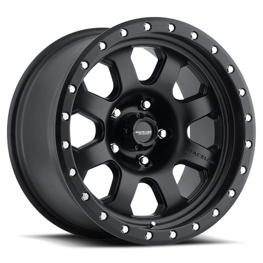 Raceline 929B Avenger 17x9in / 5x139.7 BP / -12mm Offset / 107.95mm Bore - Satin Black Wheel