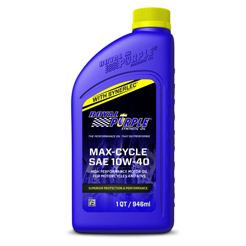 Royal Purple 06315 Max-Cycle Synthetic 10W-40 Motorcycle Oil - 1 Quart