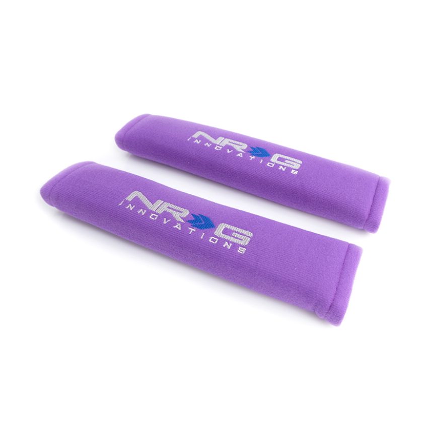NRG Seat Belt Pads 2.7in (Wide) X 11in - Purple(2 Piece) Short