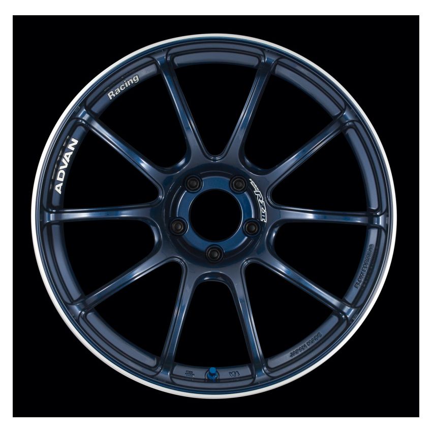 Advan YAZ7I45EE RZII 17x9.0 +45 5-114.3 Racing Indigo Blue Wheel