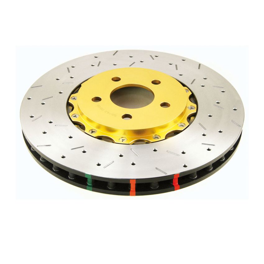 DBA 5240GLDXS 99-04 Audi A6 Quattro 4.2L Front 5000 Series Drilled & Slotted Rotor w/Gold Hat