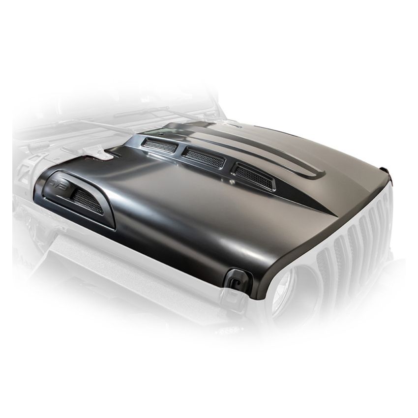 DV8 Offroad HDMBJL-01 18+ Jeep JL Heat Dispersion Hood - Primer Black