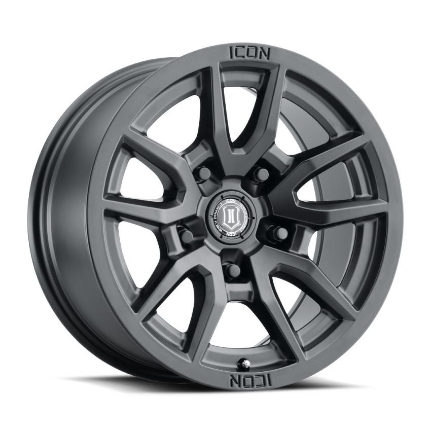 ICON 2617855557SB Vector 5 17x8.5 5x150 25mm Offset 5.75in BS 110.1mm Bore Satin Black Wheel