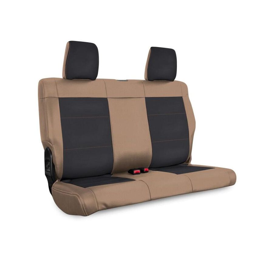 PRP 11-12 Jeep Wrangler JKU Rear Seat Cover/4 door - Black/Tan