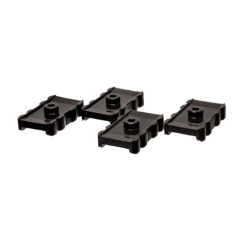 Energy Suspension 5.6105G 73-78 Chrysler Black Leaf Spring Isolator Set w/ Ribbed Sides