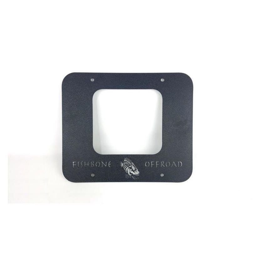 Fishbone Offroad 97-06 Jeep Wrangler TJ Tailgate Plate - Black Textured Powercoat Aluminum
