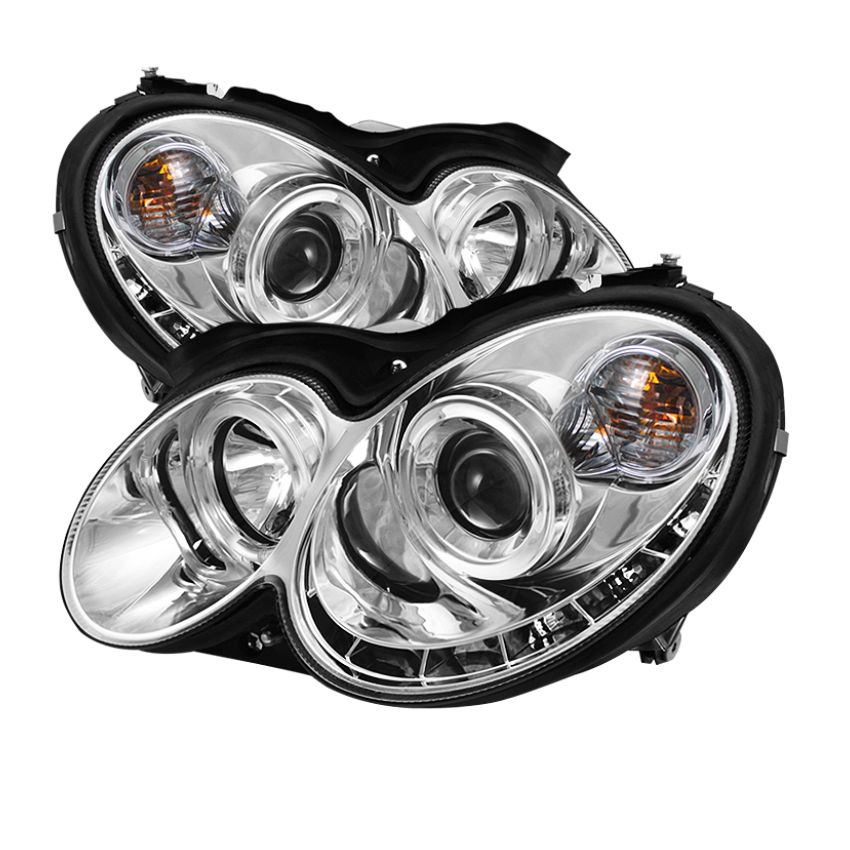 SPYDER 5038029 Projector Headlights - LED Halo - DRL - Chrome