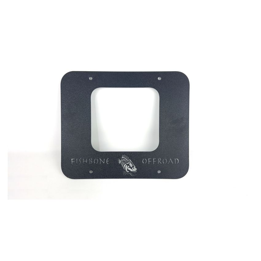 Fishbone Offroad 97-06 Jeep Wrangler TJ Tailgate Plate - Black Textured Powercoat Aluminum