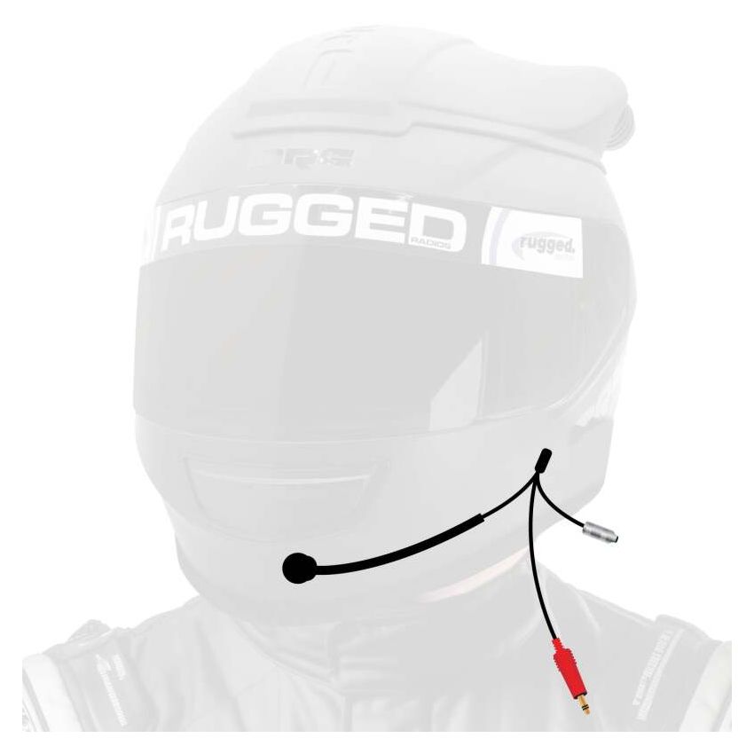 Rugged Radios HK-NF NASCAR 3C Wired Open Face Helmet Kit with M102 Military Mic Straight Cord