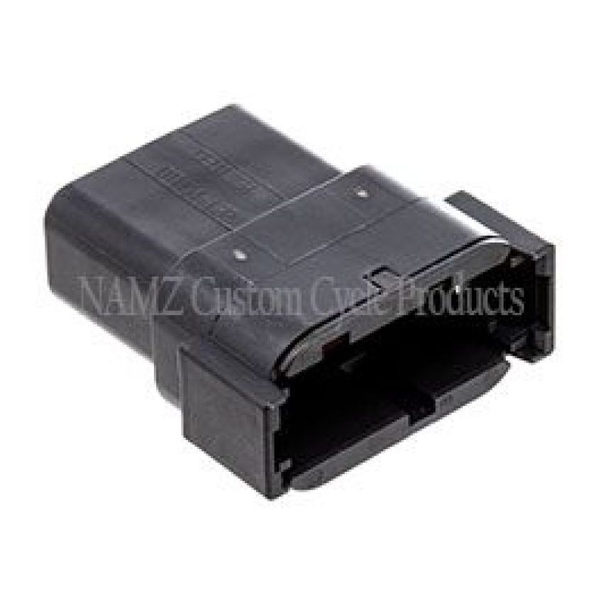 NAMZ MDR-12B Deutsch DTM 12-Position Receptacle w/12 Stamped Terminals & Wedgelock - Black (HD 74109-98BK)