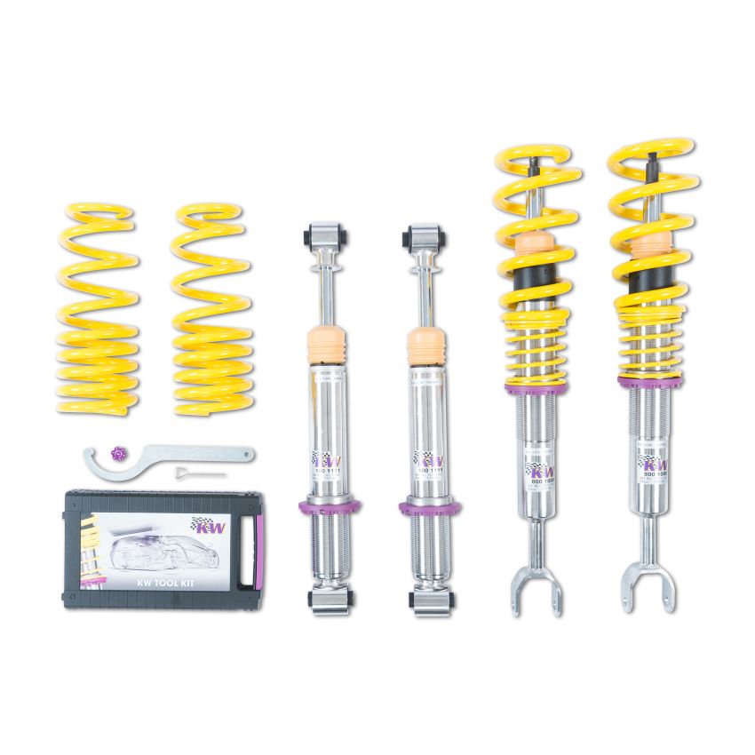 KW 10210032 Coilover Kit V1 Audi A4 S4 (8D/B5 B5S) Sedan + Avant; Quattro incl. S4; all engines