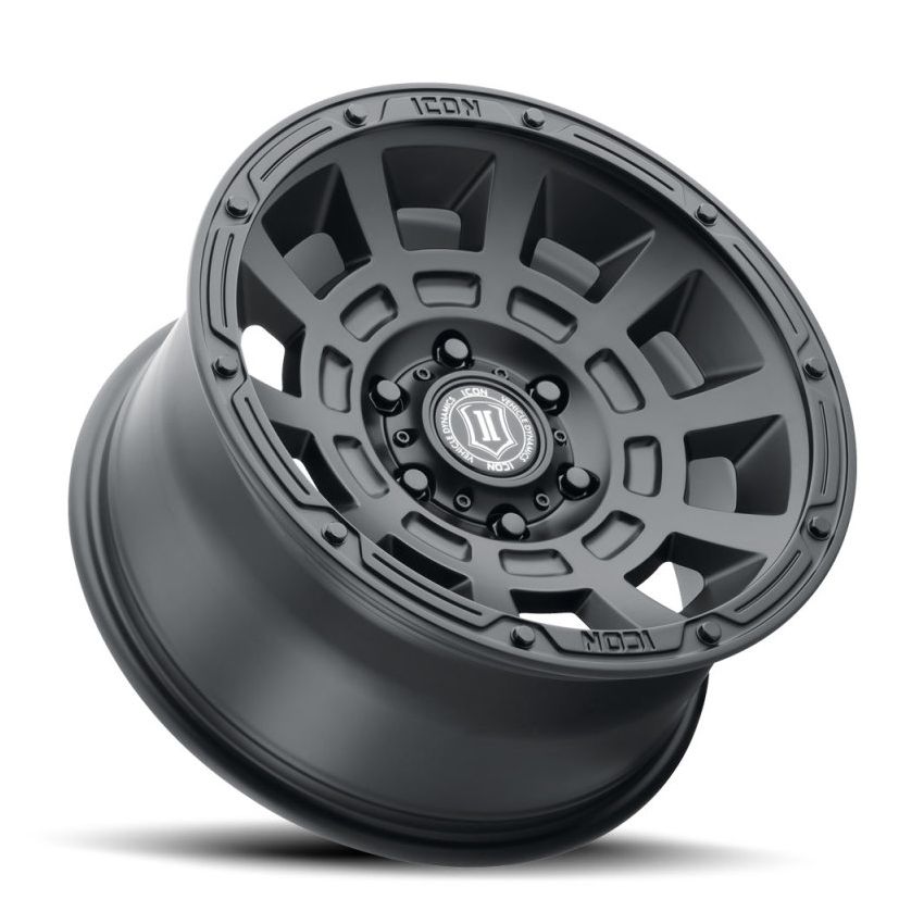ICON Thrust 17x8.5 6x5.5 0mm Offset 4.75in BS Satin Black Wheel