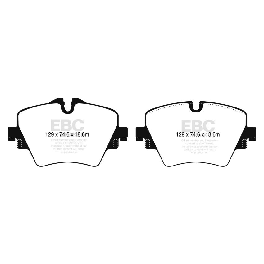 EBC 2017+ Mini Cooper Countryman (F60) 1.5L Turbo Ultimax2 Front Brake Pads
