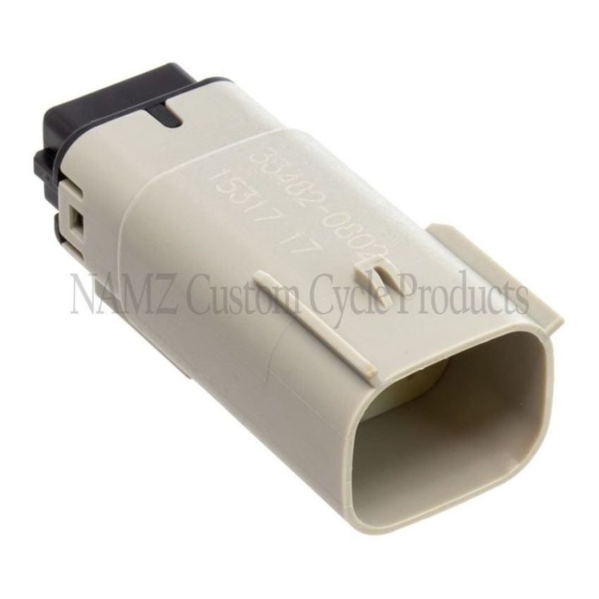 NAMZ NM-33482-0802 07-23 XL/FX Left Handlebar Ctrl Molex MX-150 8-Position Male Connector - Gray (HD 72447-07GY)