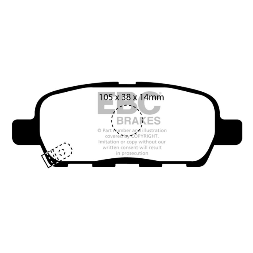 EBC UD1288 08-13 Infiniti EX35 3.5 Ultimax2 Rear Brake Pads