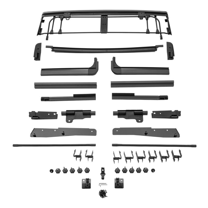 Rugged Ridge 13863.35 2018+ Jeep Wrangler JLU 4 Dr Black Diamond Stitch Cloth Voyager Top (Tinted)