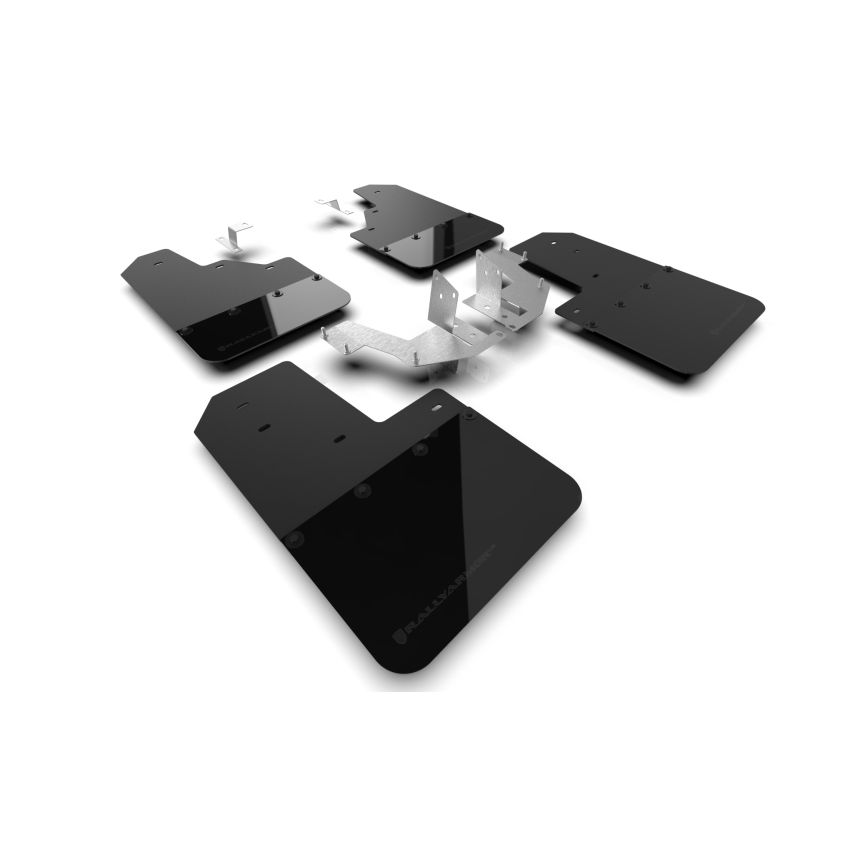 Rally Armor MF85-NO-PL-MBK Black Mud Flap/Metallic Black Logo