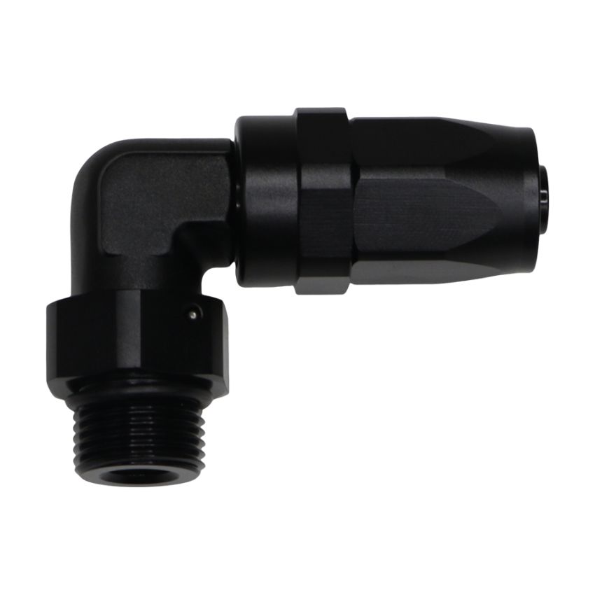 DeatschWerks 8AN ORB Female Swivel 90-Degree Hose End CPE - Anodized Matte Black